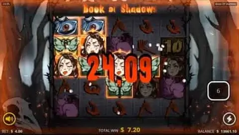 Gewinnpotenzial im Book of Shadows Spielautomat